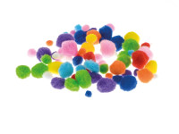 Pompony mix kolor 10,15,20,25mm (78szt) POM08 Brewis